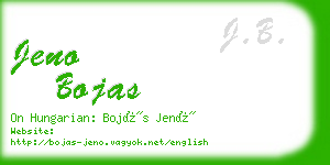 jeno bojas business card